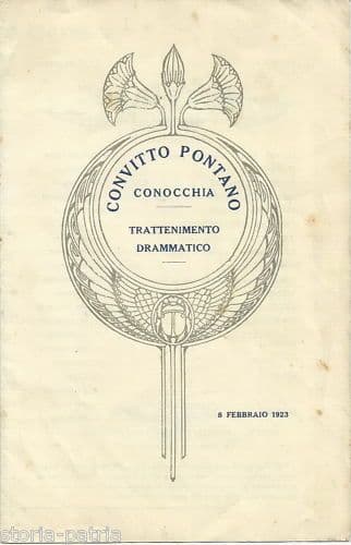 Programma Teatro Convitto Pontano Napoli 1923 "Flaviano"