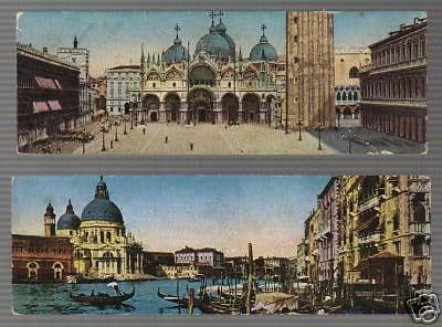 Coppia Di Cartoline: Venezia, Chiesa Della Salute E Basilica Di San Marco