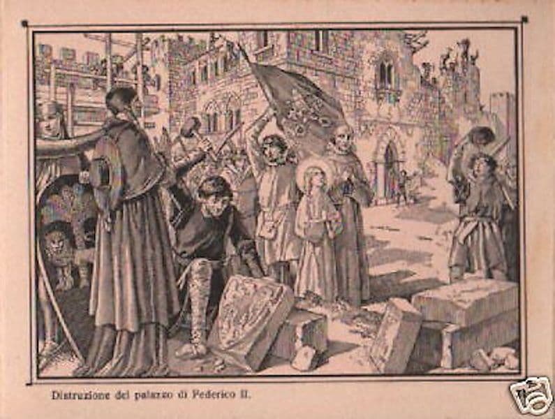 Stampa Antica Santa Rosa, Palazzo Federico II, Viterbo, Araldica, 1930