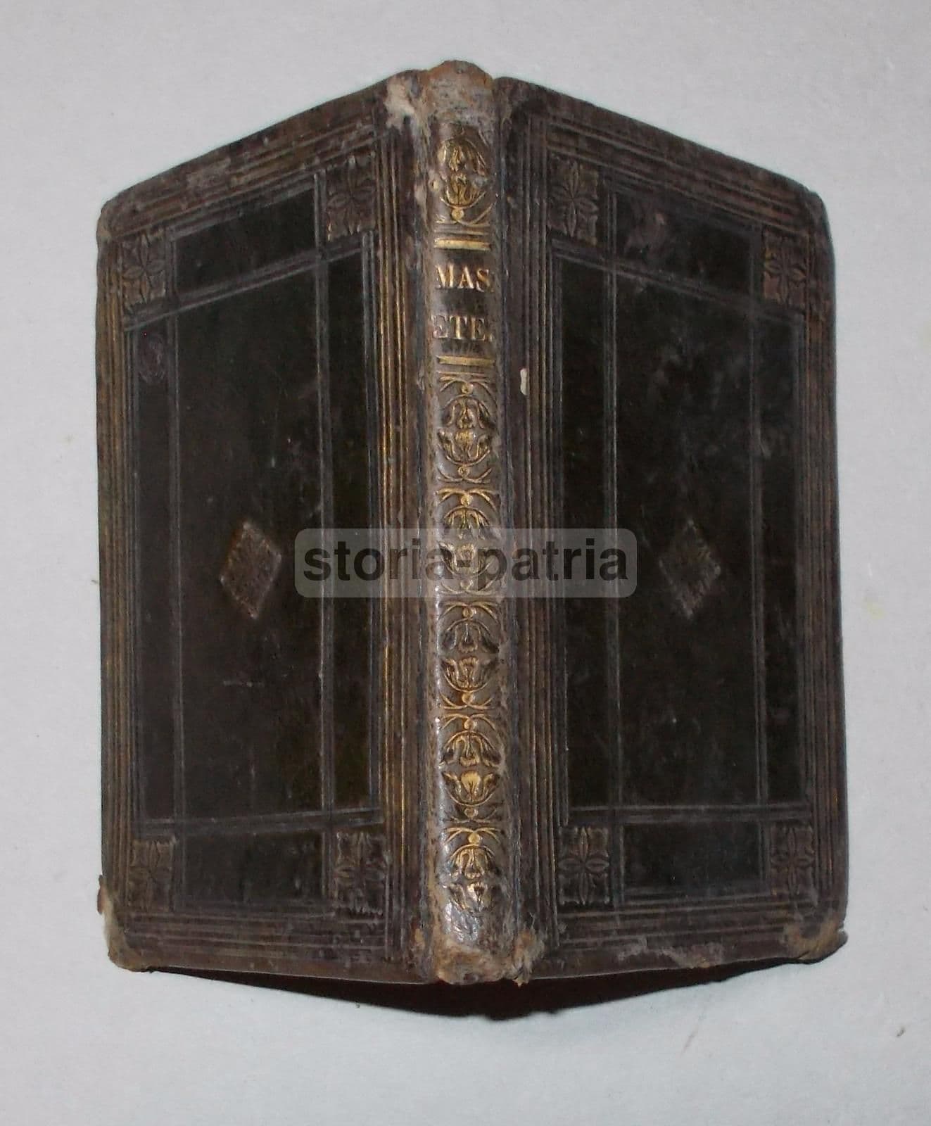 Antica Legatura In Pelle Con Fregi Dorati, Metà 800