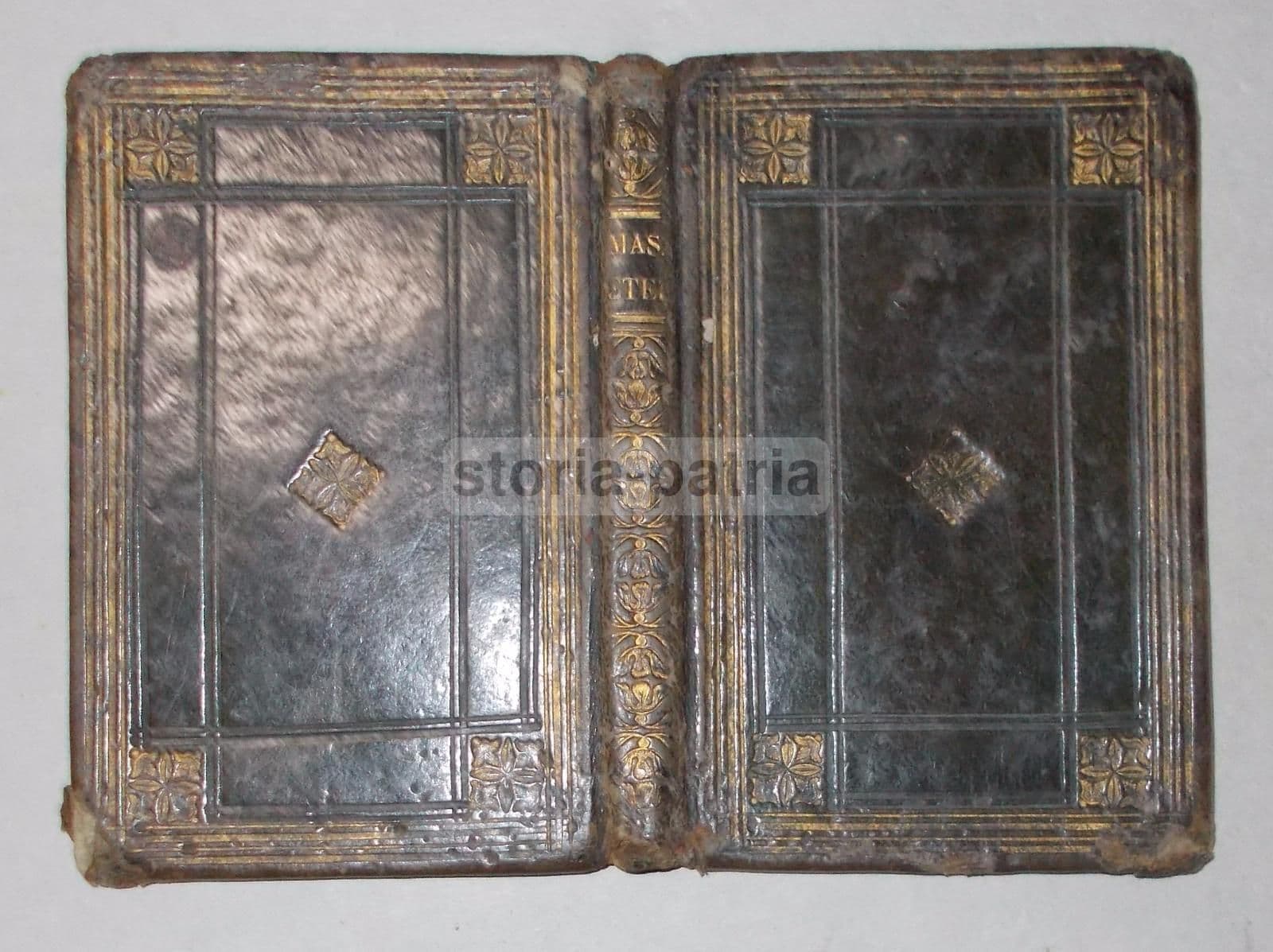 Antica Legatura In Pelle Con Fregi Dorati, Metà 800