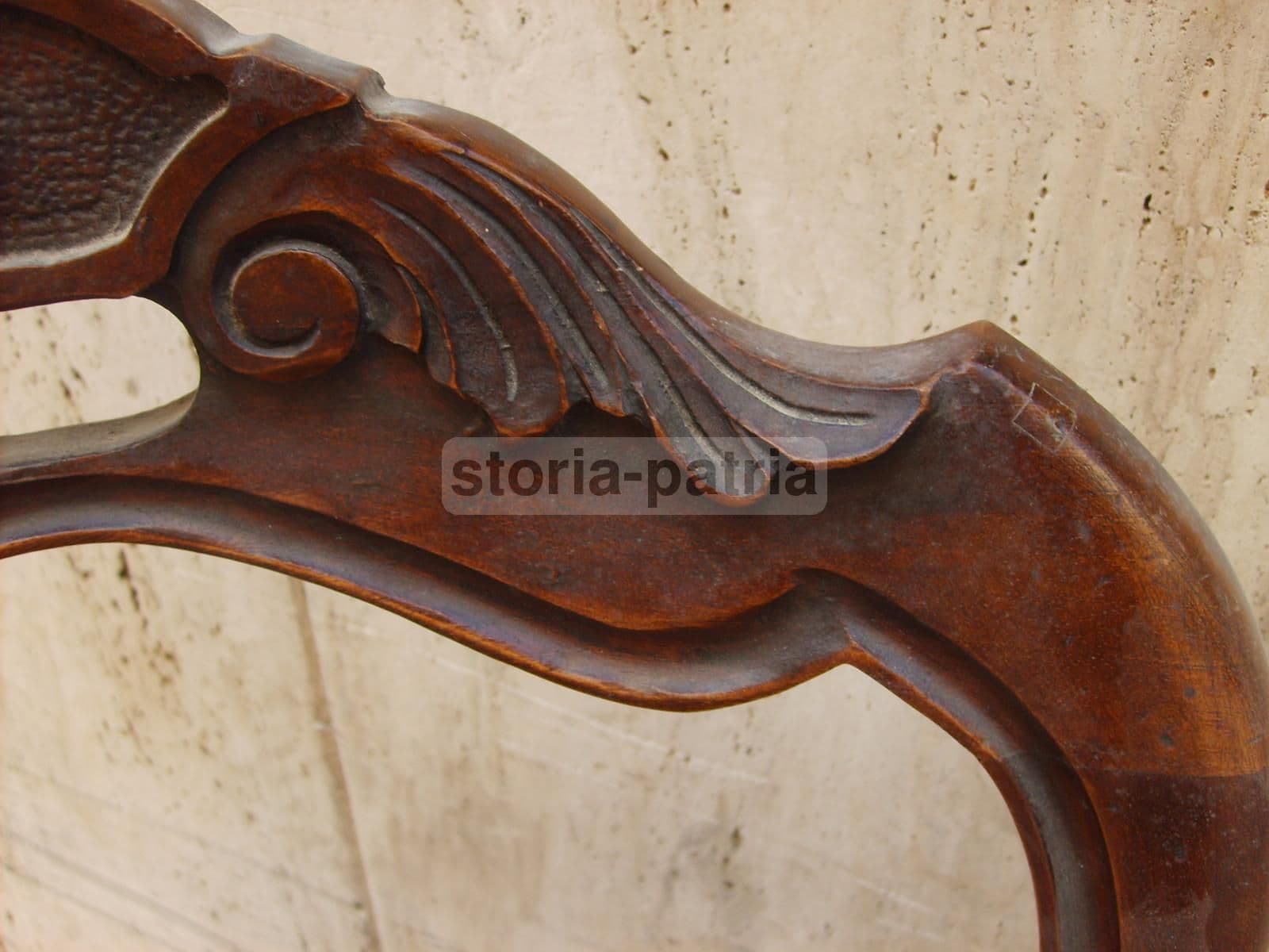 Sedia Imbottita Epoca Luigi Filippo In Legno Intagliato Da Restaurare