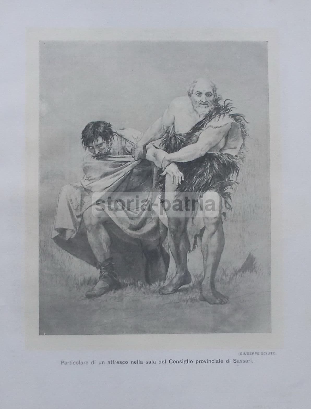 Giuseppe Sciuti Affresco Consiglio Provinciale Sassari Sardegna