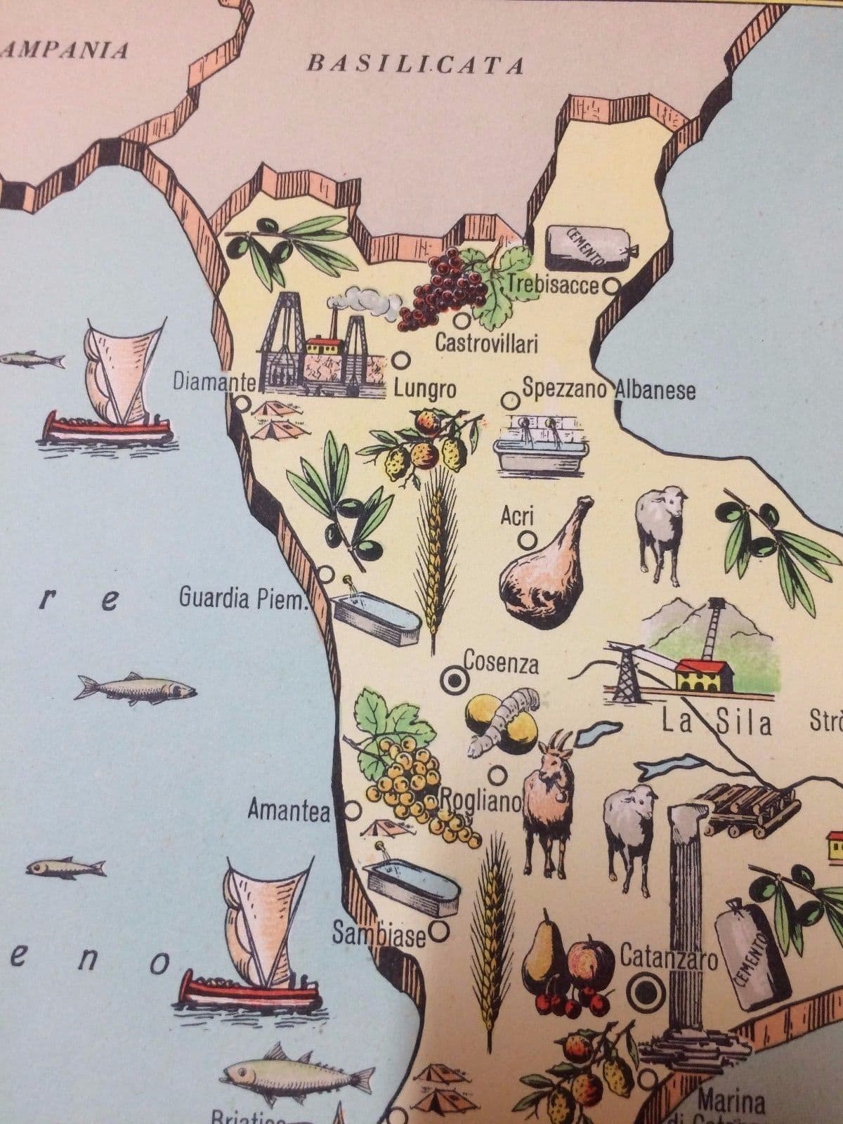 Mappa Economica Calabria, Anni '50. Bolis (Reggio, Cosenza, Crotone)