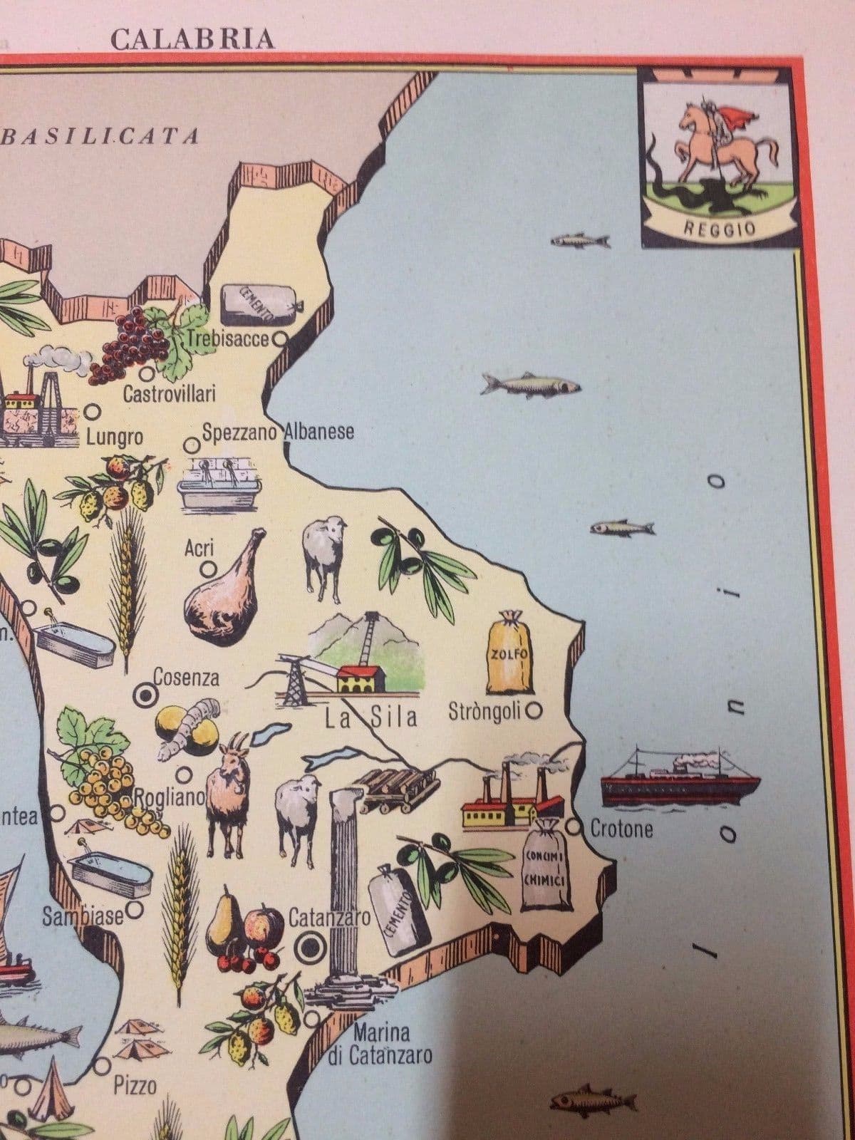 Mappa Economica Calabria, Anni '50. Bolis (Reggio, Cosenza, Crotone)