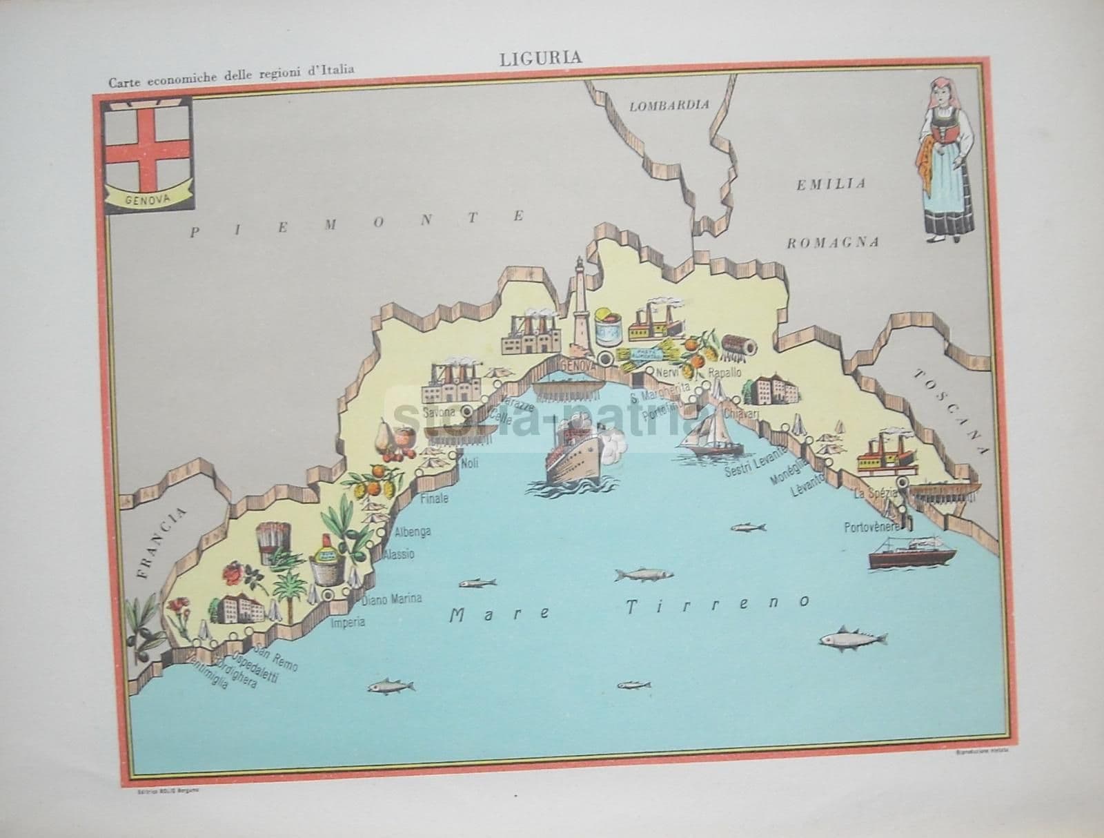 Mappa Economica Calabria, Anni '50. Bolis (Reggio, Cosenza, Crotone)