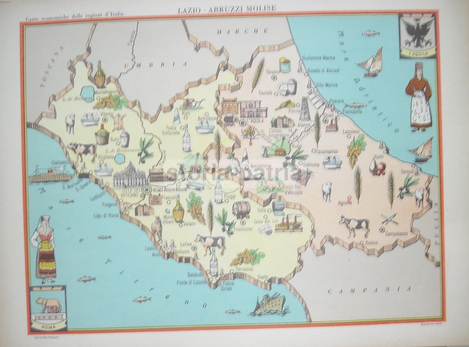 Mappa Economica Calabria, Anni '50. Bolis (Reggio, Cosenza, Crotone)