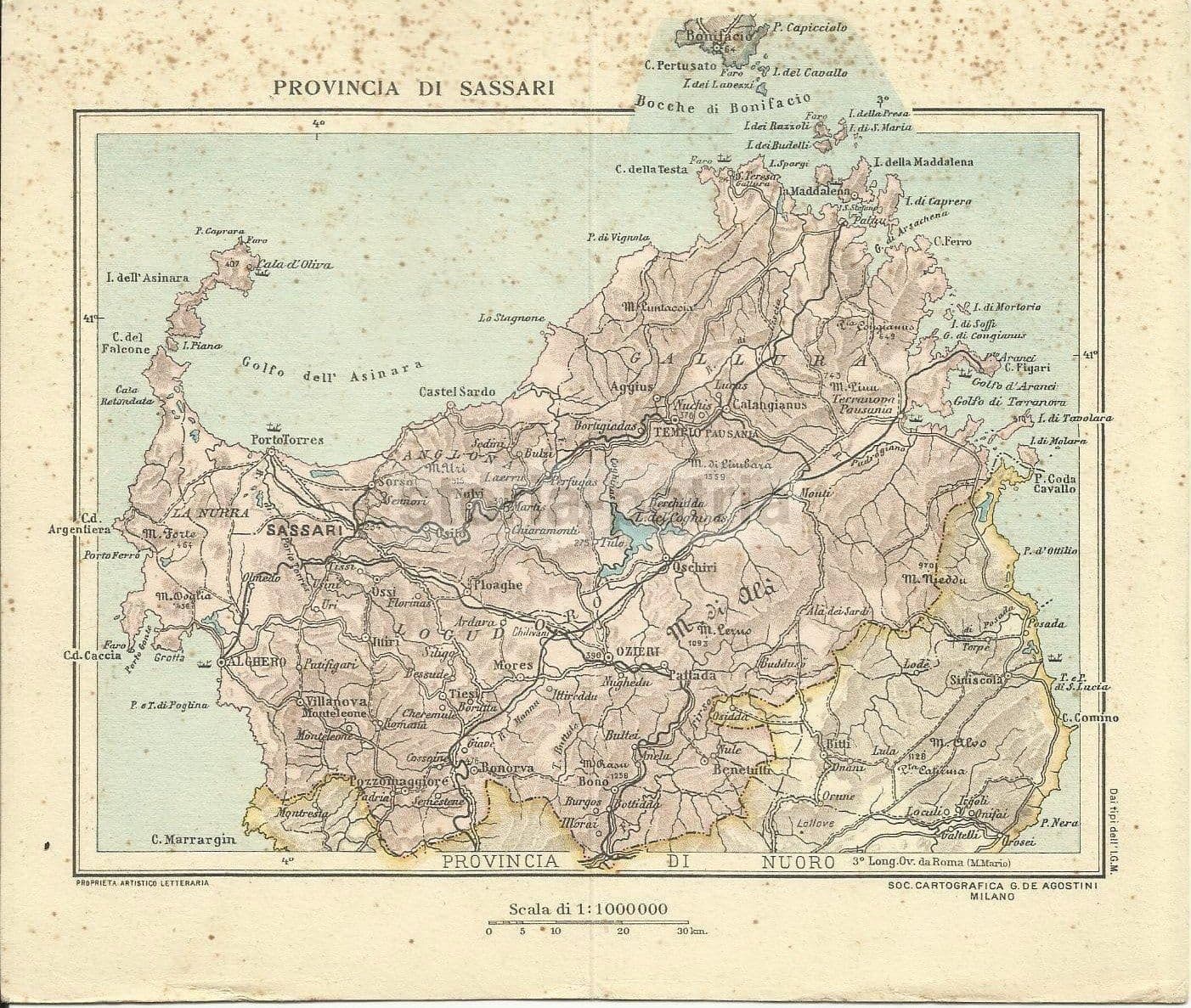 Cartolina Pubblicitaria Farmaceutica Zoja Provincia Sassari 1934