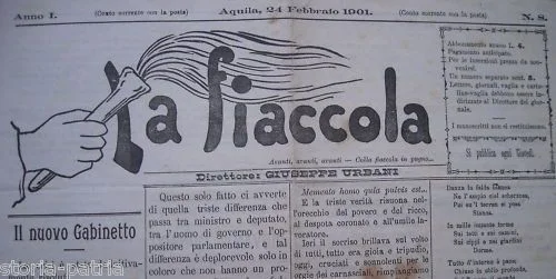 La Fiaccola (1901). Giornale Storico Di L'Aquila, Abruzzo