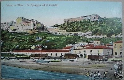 Ortona A Mare: Cartolina Antica, 1900. Porto, Spiaggia E Castello