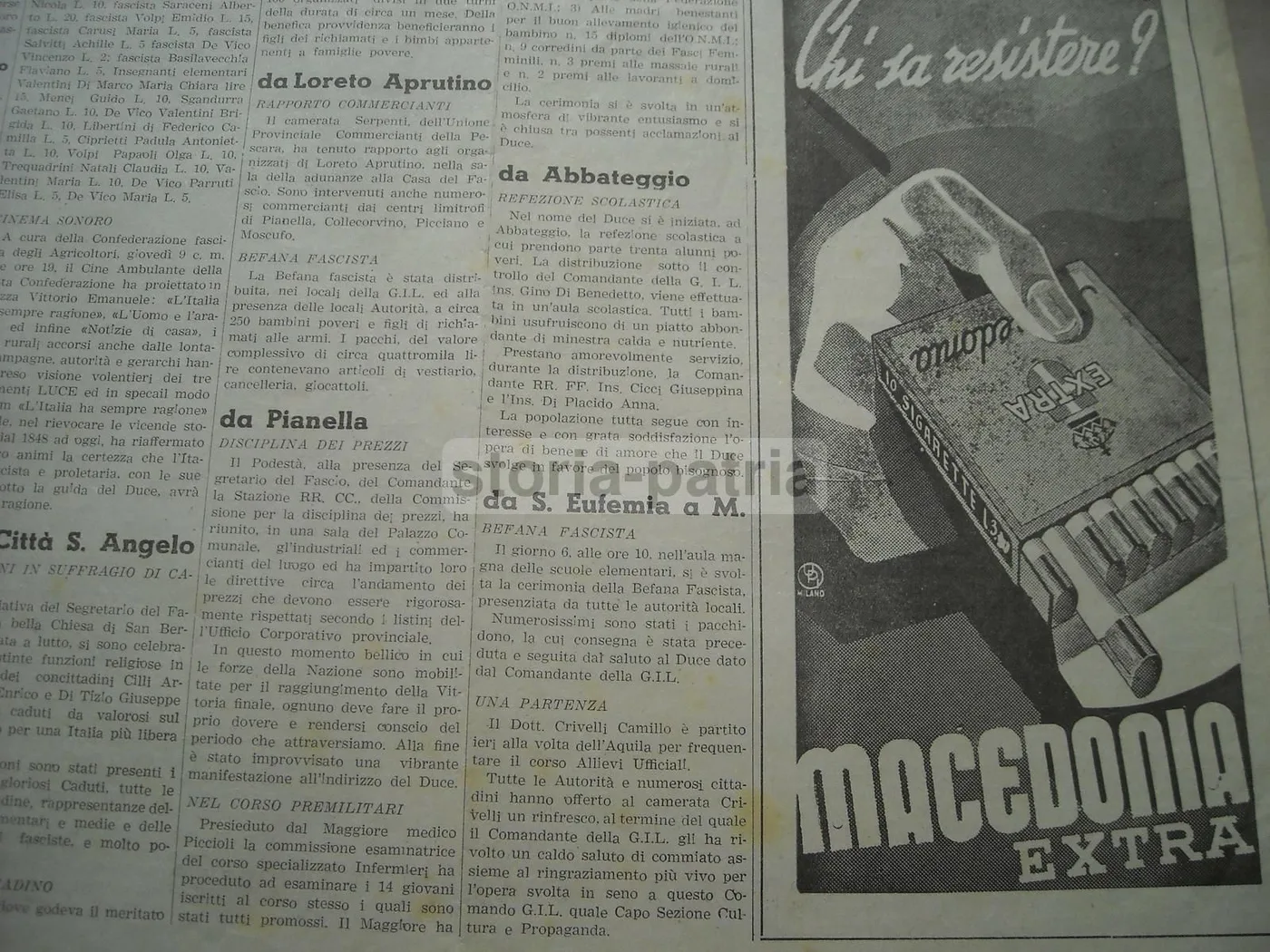 Giornale L'Adriatico, 20 Gennaio 1941, Pescara Bombardamenti WWII E Cronaca Abruzzese, foto 4 di 9