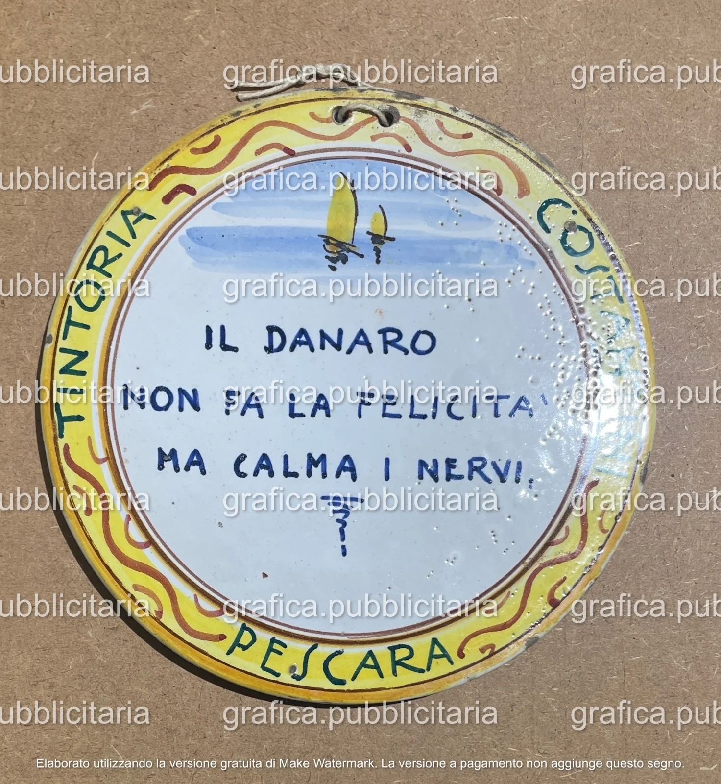 Placca in Ceramica Tintoria Costantini, Pescara, foto 3 di 5