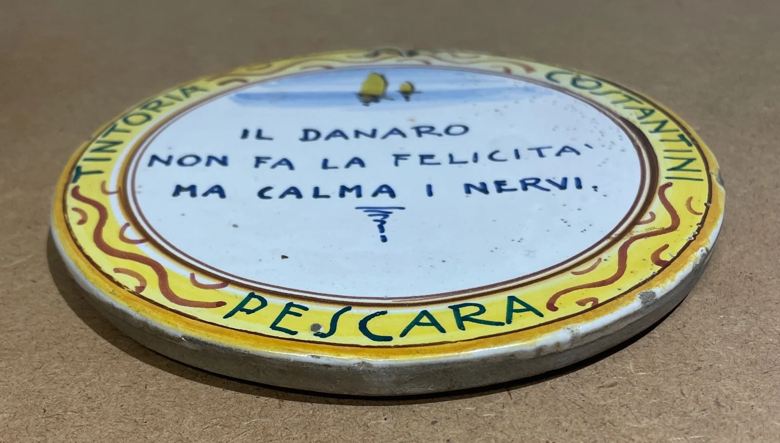 Placca in Ceramica Tintoria Costantini, Pescara