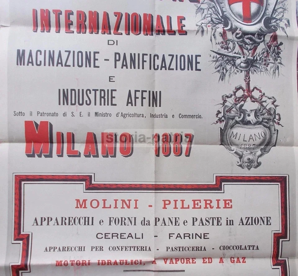 Manifesto dell'Esposizione di Macinazione, Milano 1887