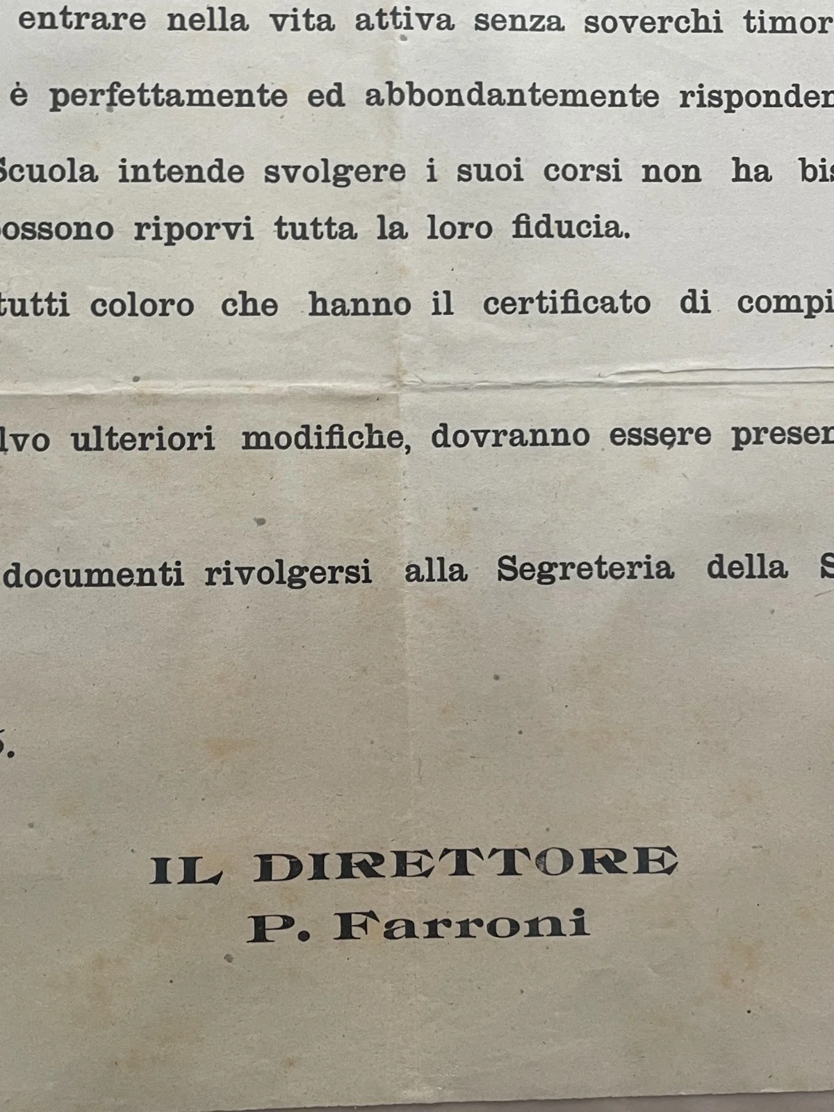 Manifesto della Scuola Professionale di Treia, 1945, foto 2 di 6