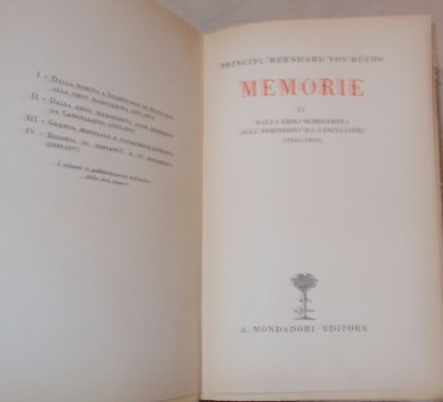 Bernhard Von Bülow Memorie II (1903 1909): Politica, Economia E Militaria