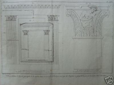 Arte, Architettura, Capitello: Antica Incisione Di Giovanni Battista Piranesi