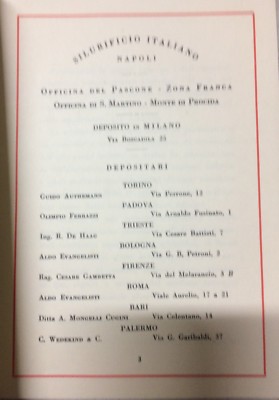 Napoli: Tecnica Della Ghisa, Riscaldamento, Radiatori, Caldaie, Scaldapiatti E Rubinetteria Silurificio Italiano