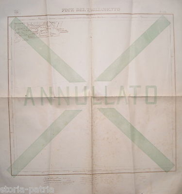 Trentino, Topografia Di Ala E Foce Del Tagliamento, 1917, Rara Carta Militare IGM