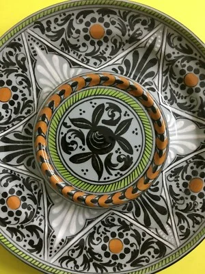 Piatto Molaroni di Pesaro, Decoro Floreale Policromo, foto 2 di 3