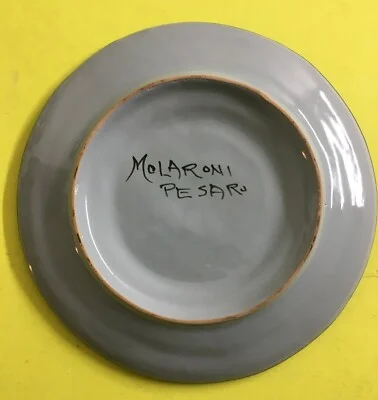 Piatto Molaroni di Pesaro, Decoro Floreale Policromo, foto 3 di 3