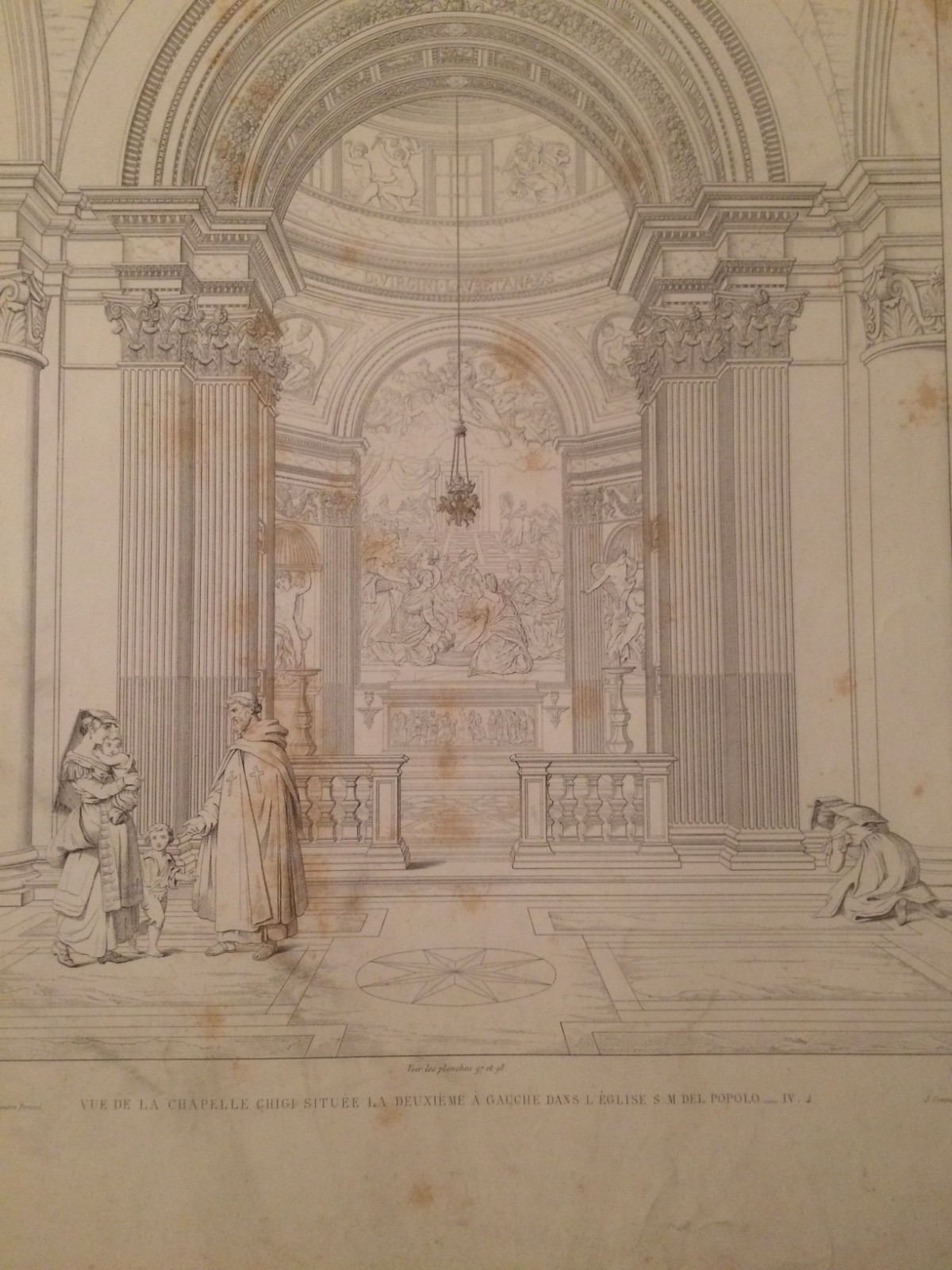 Arte, Architettura, Cappella Chigi, Roma, Santa Maria Del Popolo. Disegno Di Baldassarre Peruzzi, Incisione Di J. Coune
