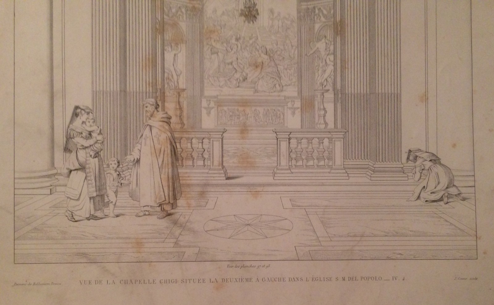 Arte, Architettura, Cappella Chigi, Roma, Santa Maria Del Popolo. Disegno Di Baldassarre Peruzzi, Incisione Di J. Coune