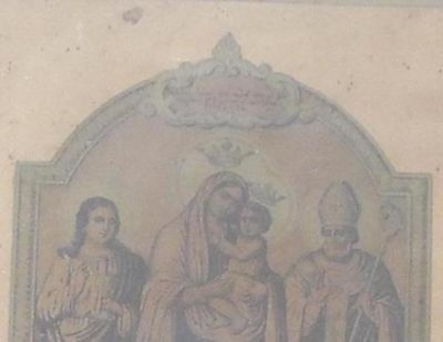 Stampa Popolare Napoletana: Madonna Della Libera, Araldica Sicardo, Castellammare