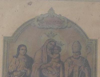Stampa Popolare Napoletana: Madonna Della Libera, Araldica Sicardo, Castellammare