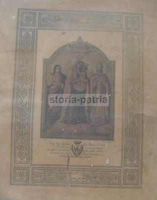 Stampa Popolare Napoletana: Madonna Della Libera, Araldica Sicardo, Castellammare