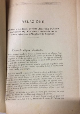 Africa, Somalia, Megertinia: Sultanato Megertino. Missione Di Francesco Sylos Sersale, Napoli, 1902
