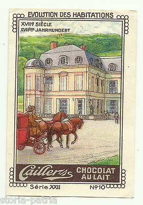 Architettura, Abitazioni E Dolciaria: Figurina Pubblicitaria Cioccolato Al Latte Cailler'S