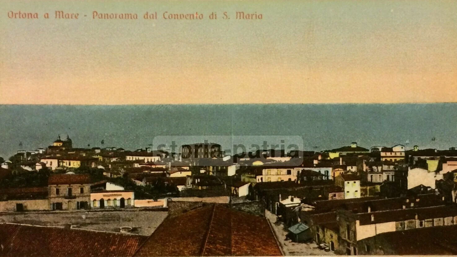 Cartolina di Ortona a Mare dal Convento di Santa Maria