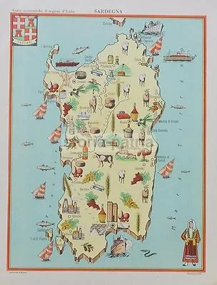 Carta Economica della Sardegna, Bolis Metà Novecento, foto 3 di 3