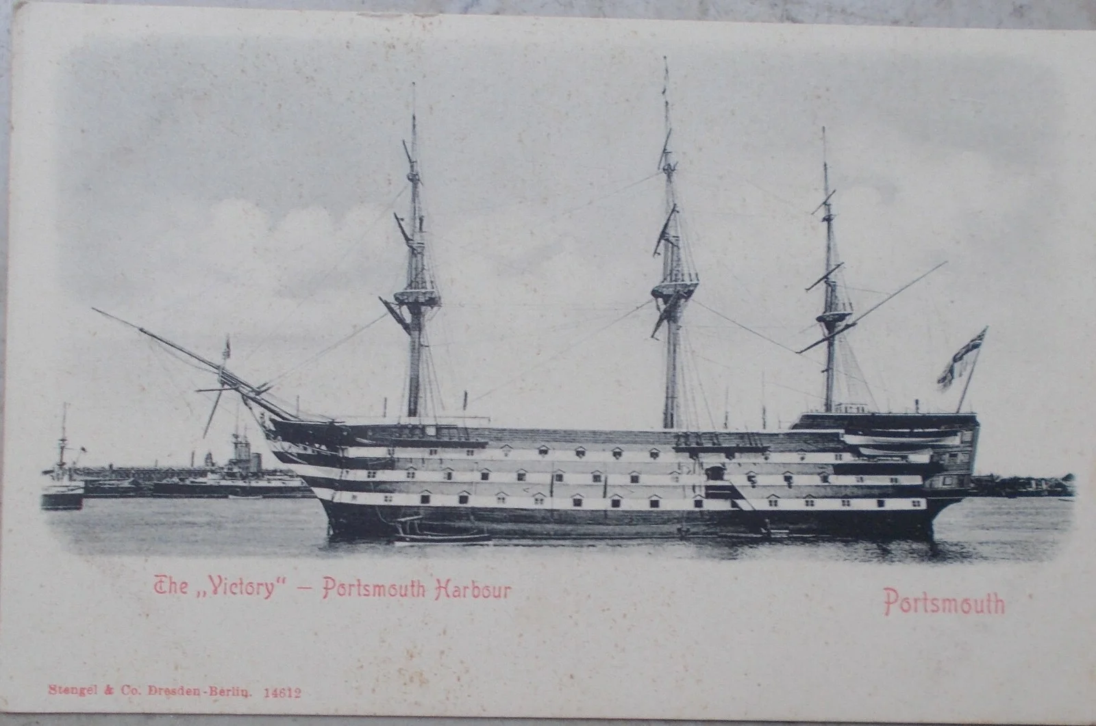 Cartolina the Victory, Portsmouth Harbour