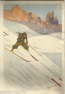 Cartolina Sciistica del Battaglione Cadore, Ferrari