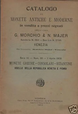 Listino Morchio e Majer: Oselle, Piombi e Monete, 1903