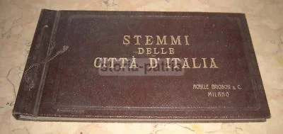 Achille Brioschi & C., Milano: Album Stemmi delle Città d'Italia per le Figurine delle Polveri Brioschi, Primo, foto 3 di 7