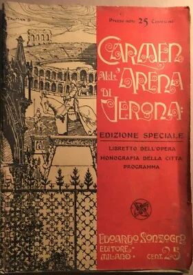 Carmen all'Arena di Verona, Libretto Illustrato 1914, foto 7 di 12