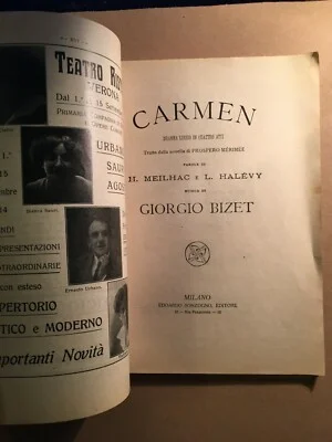 Carmen all'Arena di Verona, Libretto Illustrato 1914, foto 2 di 12