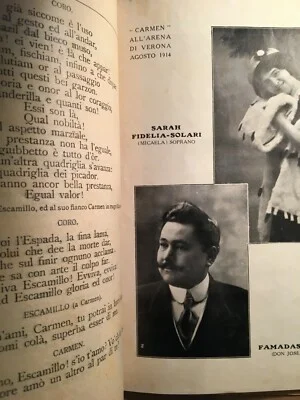 Carmen all'Arena di Verona, Libretto Illustrato 1914, foto 3 di 12