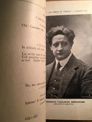 Carmen all'Arena di Verona, Libretto Illustrato 1914, foto 11 di 12
