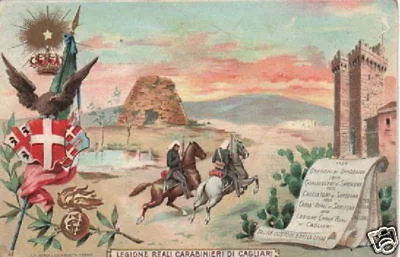 Cartolina della Legione Carabinieri di Cagliari