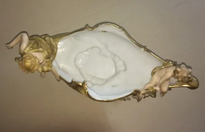 Centrotavola Capodimonte in Porcellana, Figura e Putti, foto 4 di 12