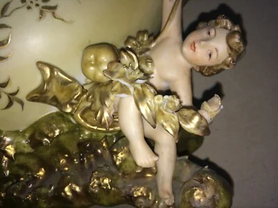Centrotavola Capodimonte in Porcellana, Figura e Putti, foto 7 di 12