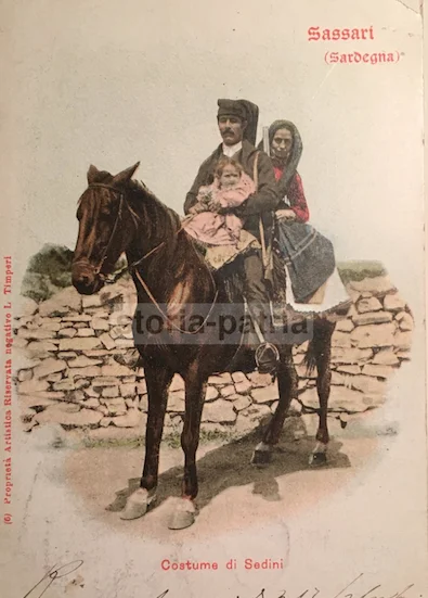 Cartolina del Costume di Sedini, Foto L. Timperi