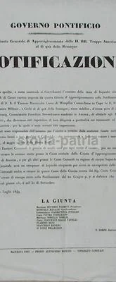 Notificazione 1849, Tassa per le Truppe Austriache, Ancona