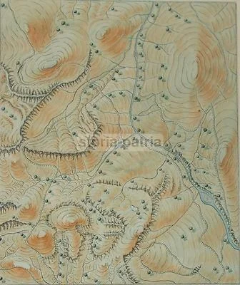 Terreni Montuosi e Rocciosi, Mappa a China, Marche