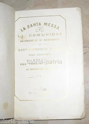 La Santa Messa e la Comunione in Onore di Sant'antonio, 1889