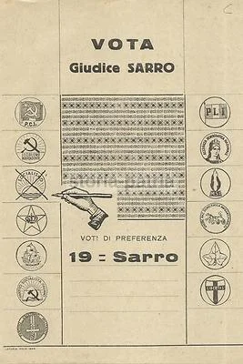 Volantino Elettorale Vota Giudice Sarro, Bari